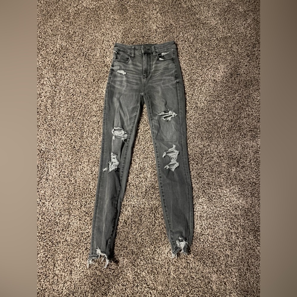 American eagle skinny jeans, size: 0